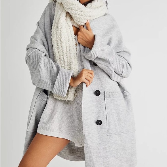 NWT Free People North of the Border 100% Wool Cardi Oversized